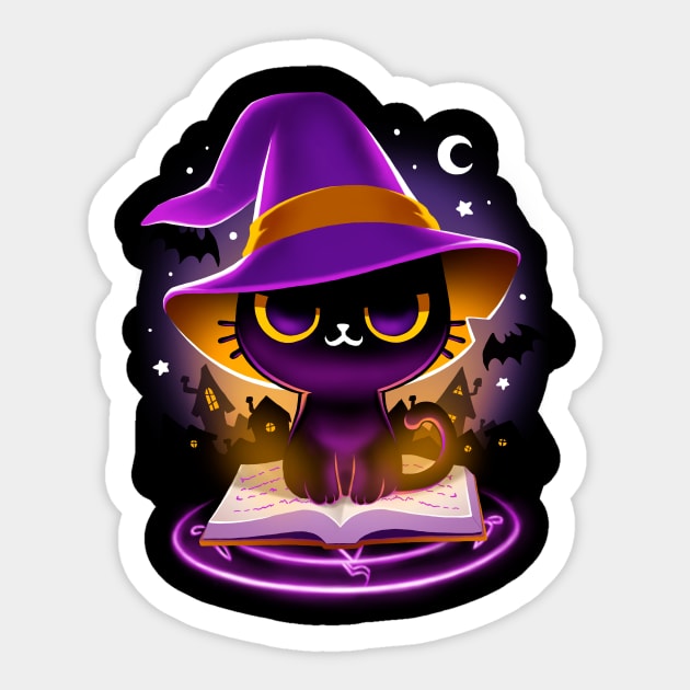 Witch cat - I Put a Spell on You - Halloween Sticker by BlancaVidal